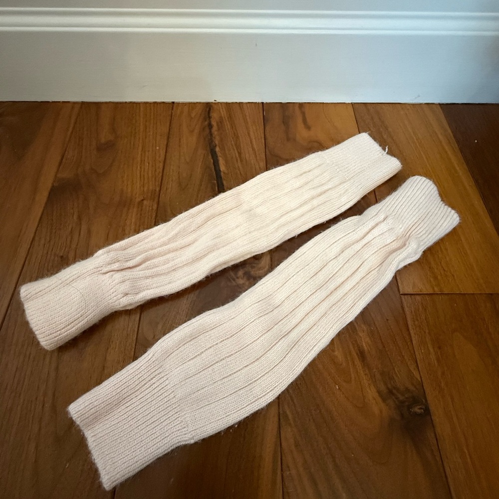 Pink Knit Leg Warmers